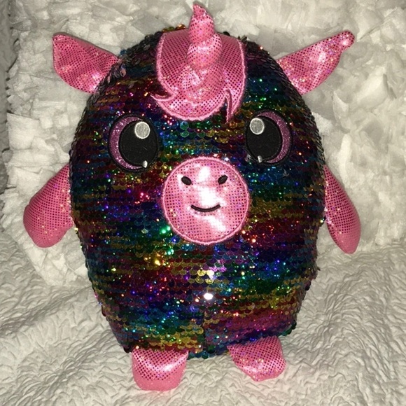 Shimmeez 8" Maggie Unicorn Sequin Plush - Picture 2 of 5